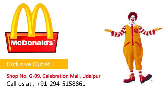 McDonald’s | Celebration Mall Udaipur | Best Shopping Destination in Udaipur | Best Mall in Udaipur